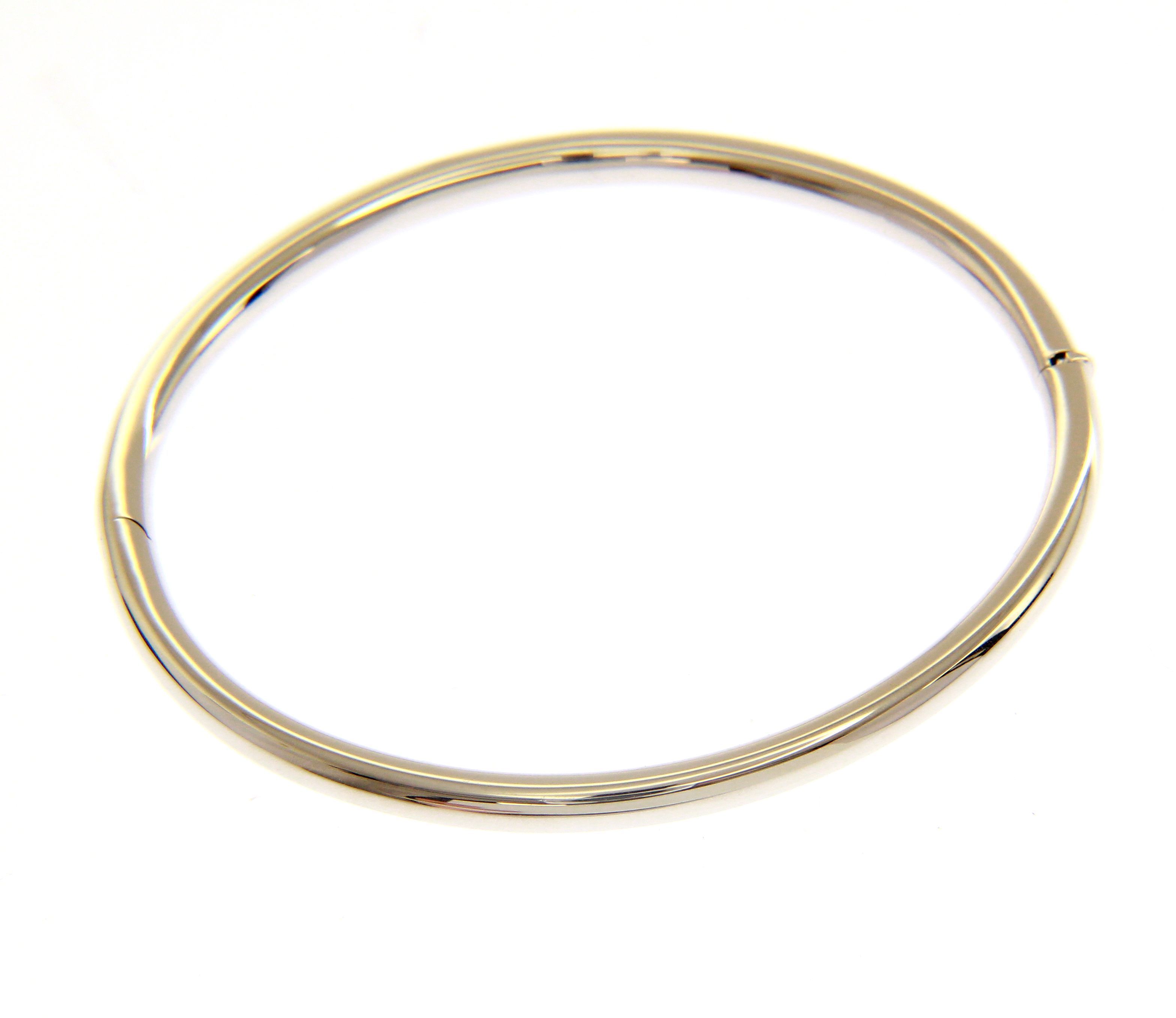 White gold oval bracelet with clasp k14 (code S205093)